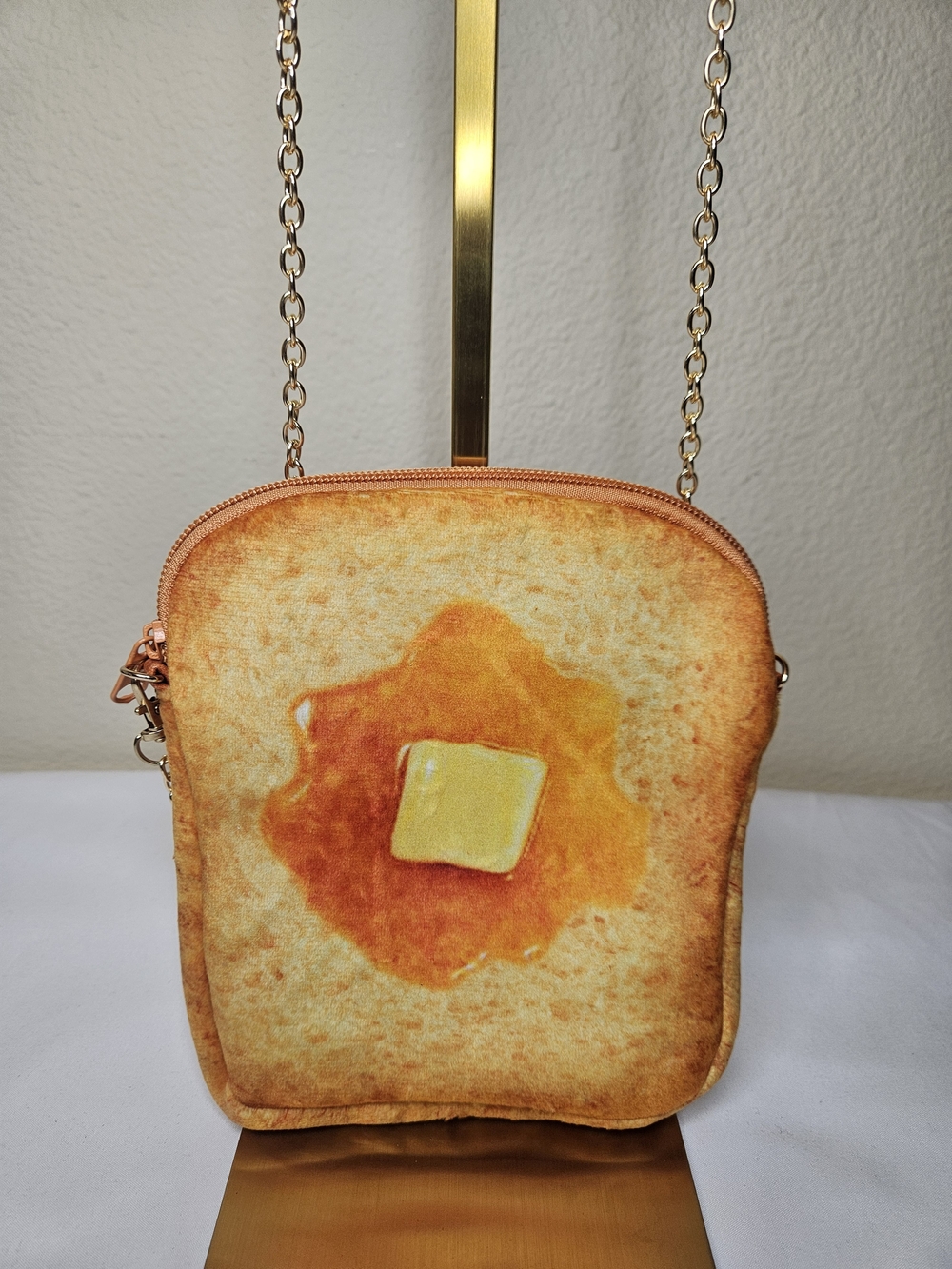 Novelty Buttered Toast Crossbody Purse | Cute Food Bag | NEW